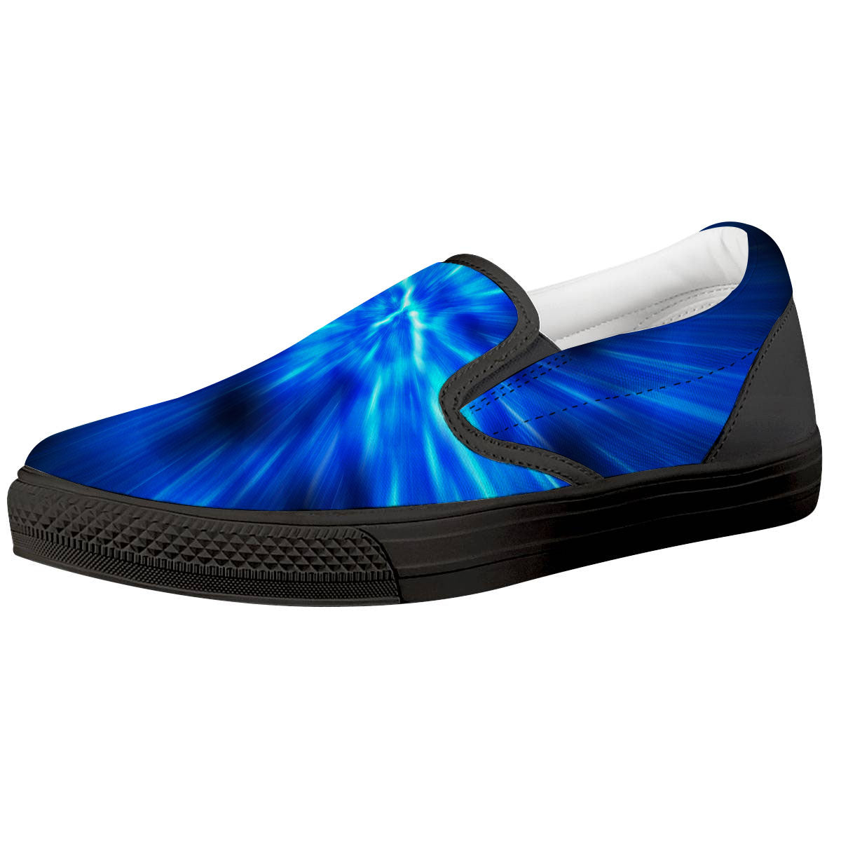 Vortex Lightspeed Print Black Slip On Shoes-grizzshop