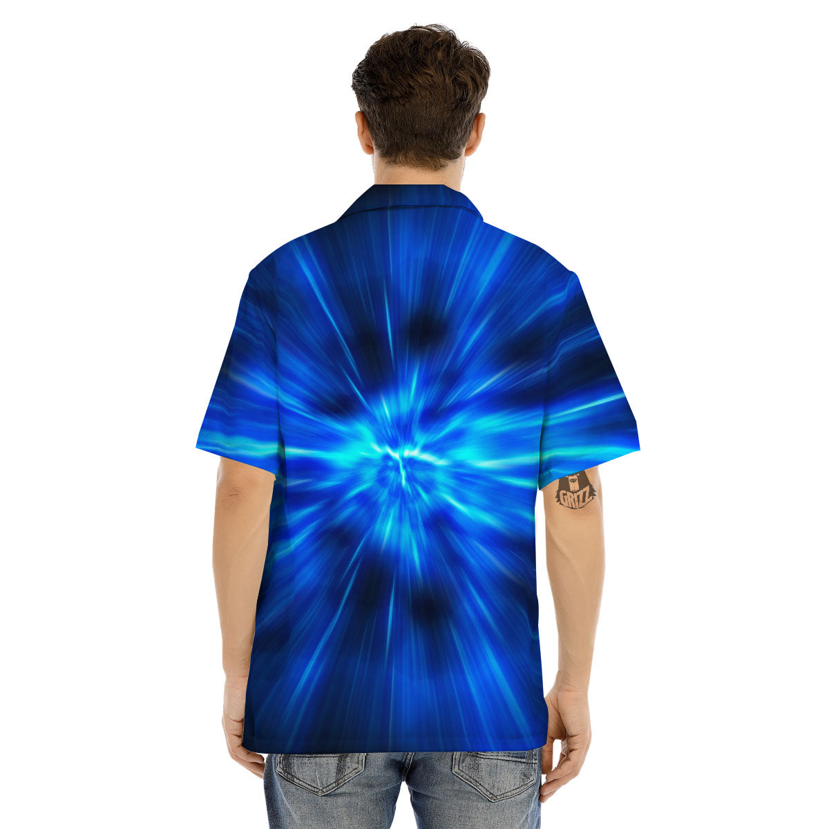 Vortex Lightspeed Print Men's Hawaiian Shirt-grizzshop
