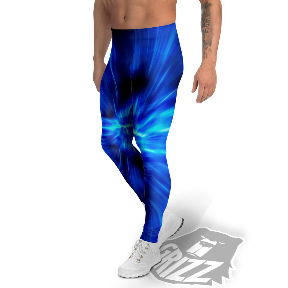 Vortex Lightspeed Print Men's Leggings-grizzshop