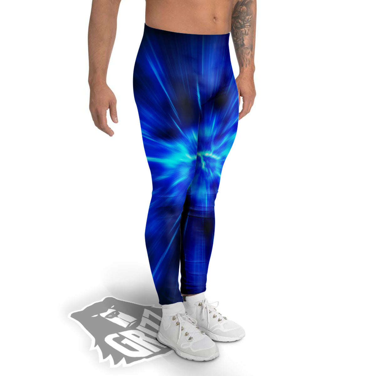 Vortex Lightspeed Print Men's Leggings-grizzshop