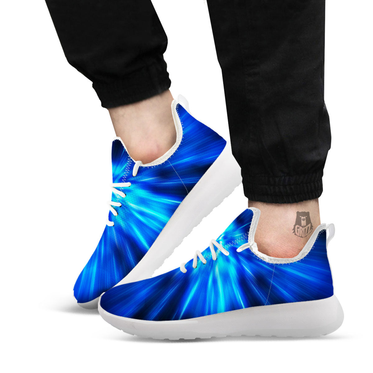 Vortex Lightspeed Print White Athletic Shoes-grizzshop