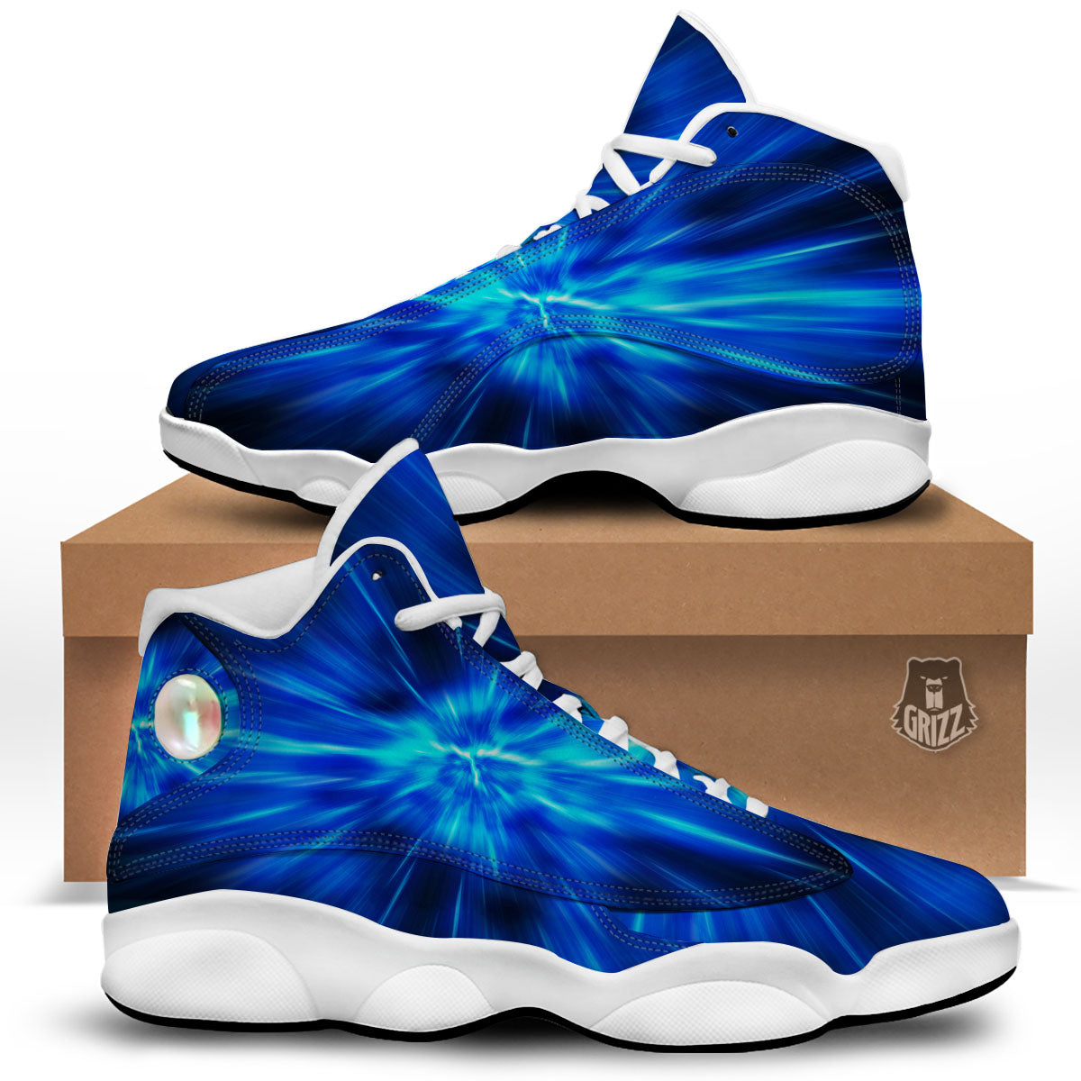 Vortex Lightspeed Print White Basketball Shoes-grizzshop