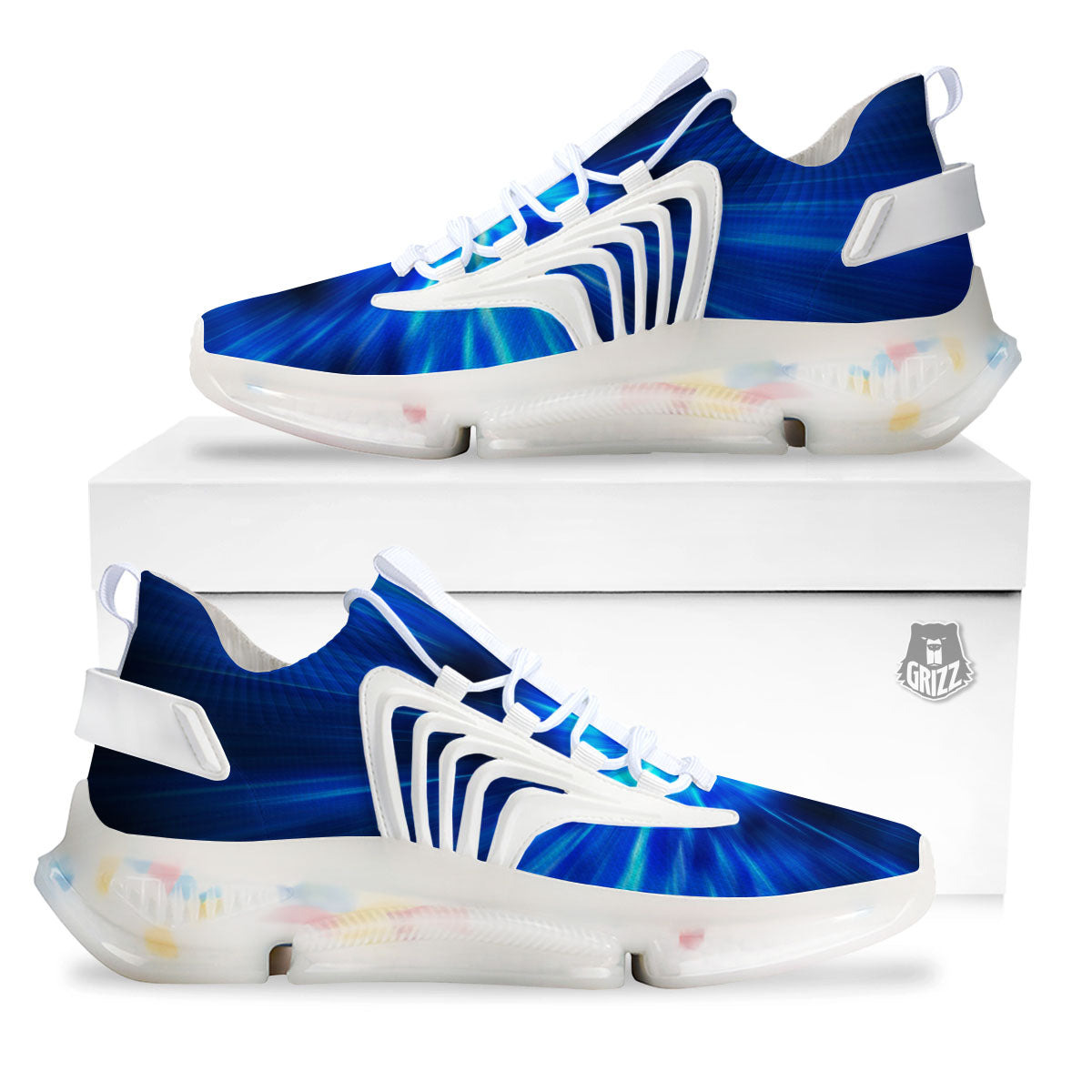 Vortex Lightspeed Print White Gym Shoes-grizzshop
