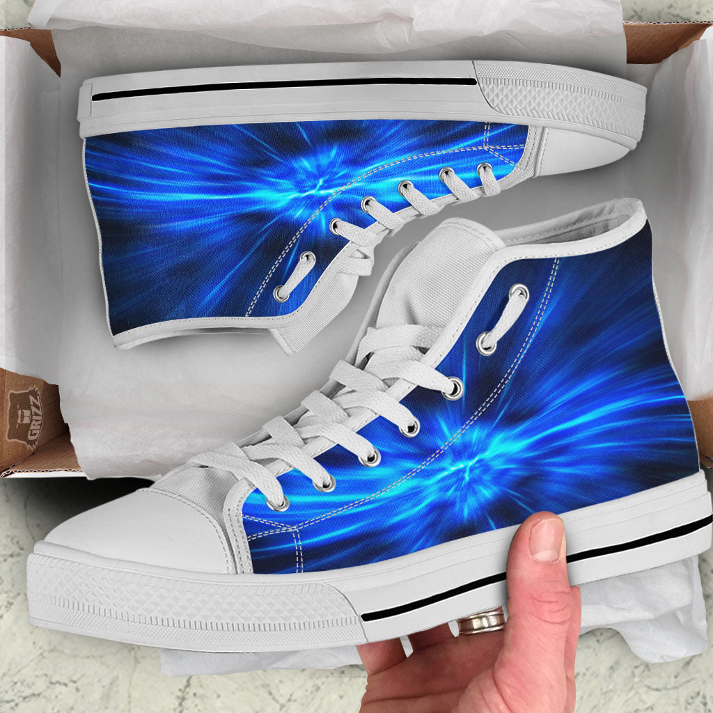 Vortex Lightspeed Print White High Top Shoes-grizzshop
