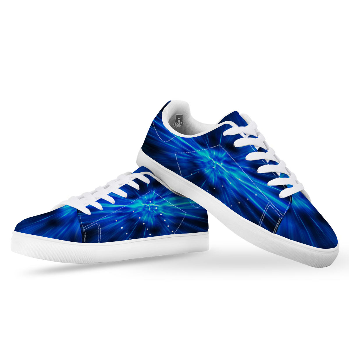 Vortex Lightspeed Print White Low Top Sneakers-grizzshop