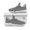 Vortex Swirl White And Black Print White Athletic Shoes-grizzshop