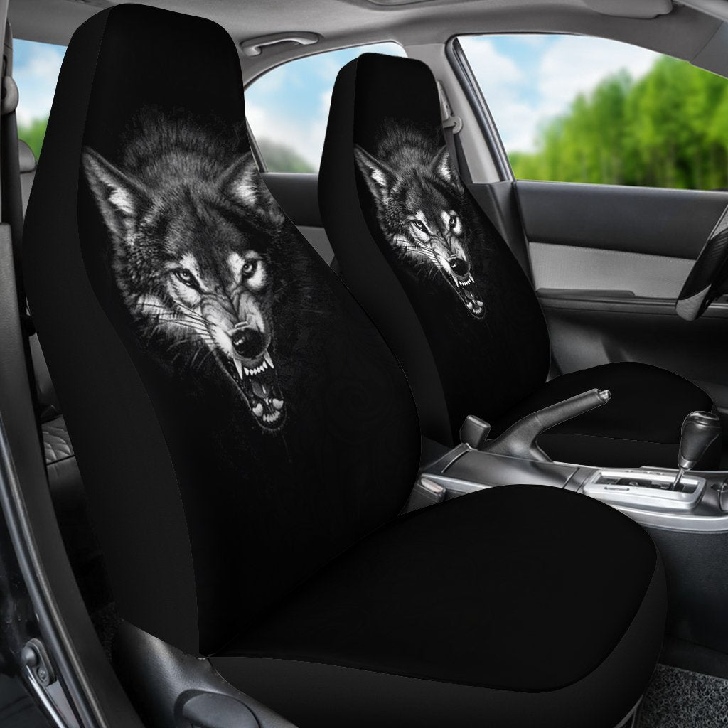 WOLF PRINT SEAT COVERS - NIGHTMARE-grizzshop