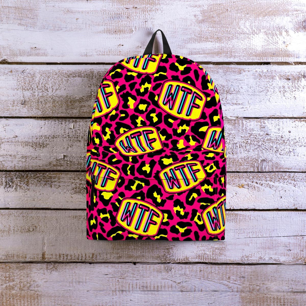 WTF Cheetah Hiphop Graffiti Print Backpack-grizzshop