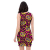 WTF Cheetah Hiphop Graffiti Print Bodycon Dress-grizzshop