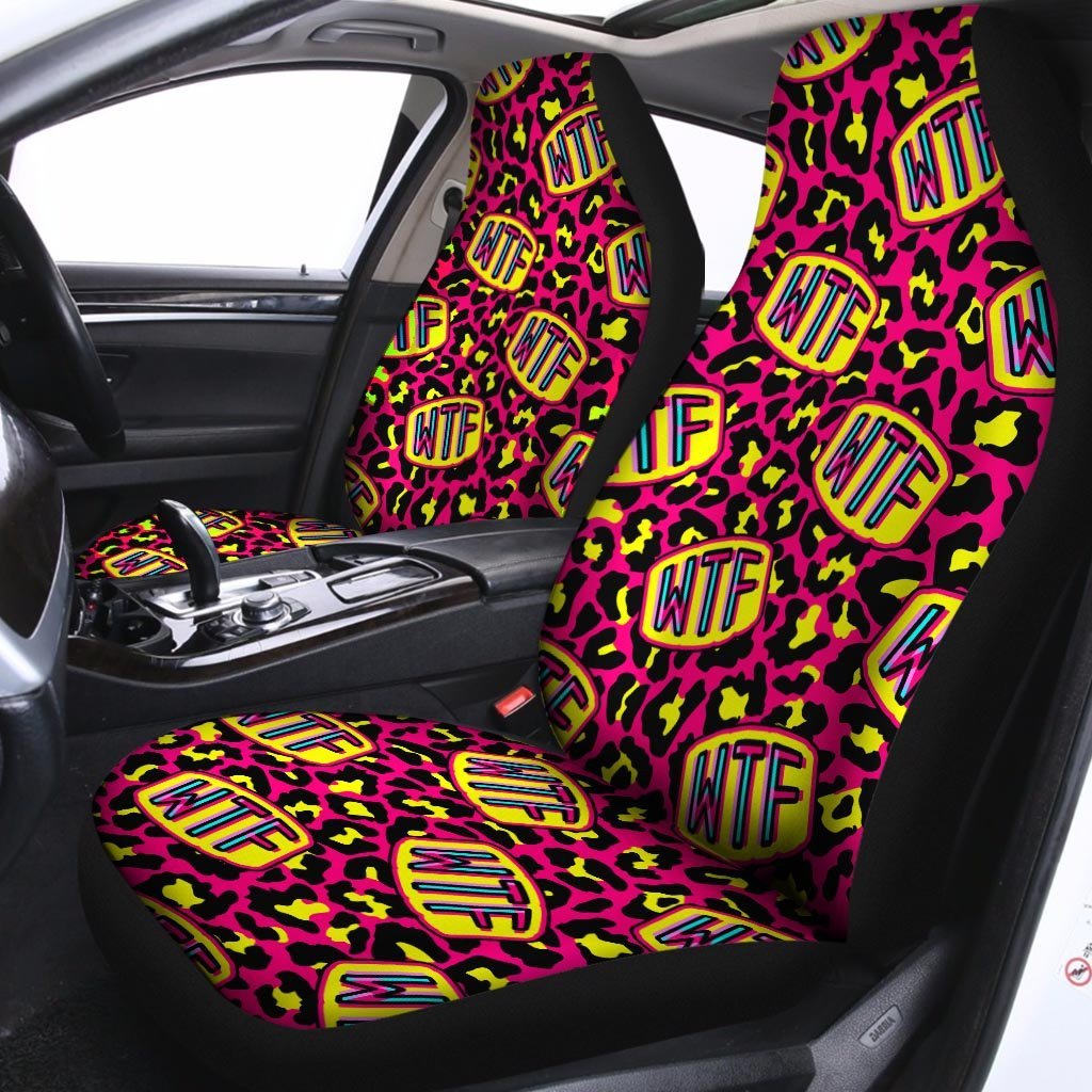 WTF Cheetah Hiphop Graffiti Print Car Seat Covers-grizzshop