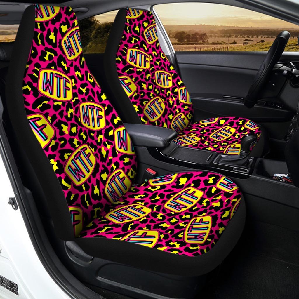 WTF Cheetah Hiphop Graffiti Print Car Seat Covers-grizzshop