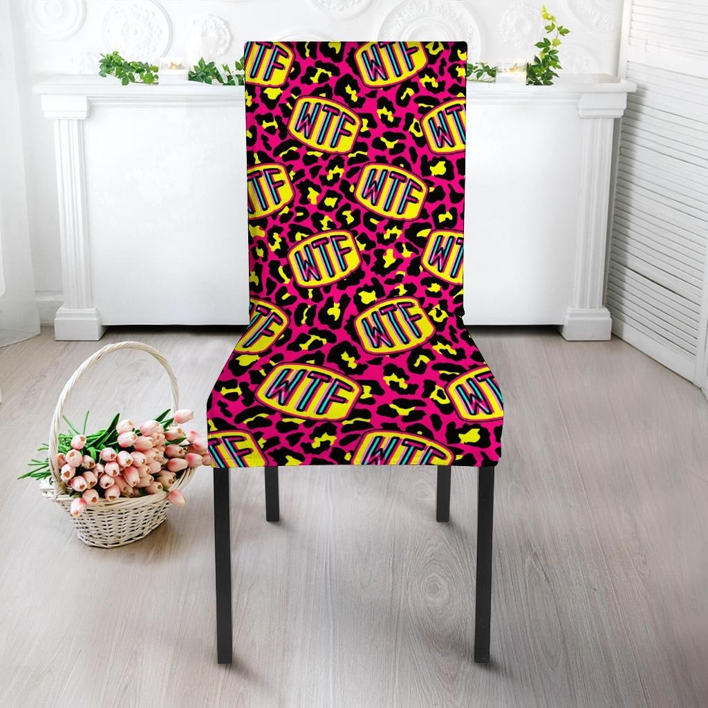 WTF Cheetah Hiphop Graffiti Print Chair Cover-grizzshop