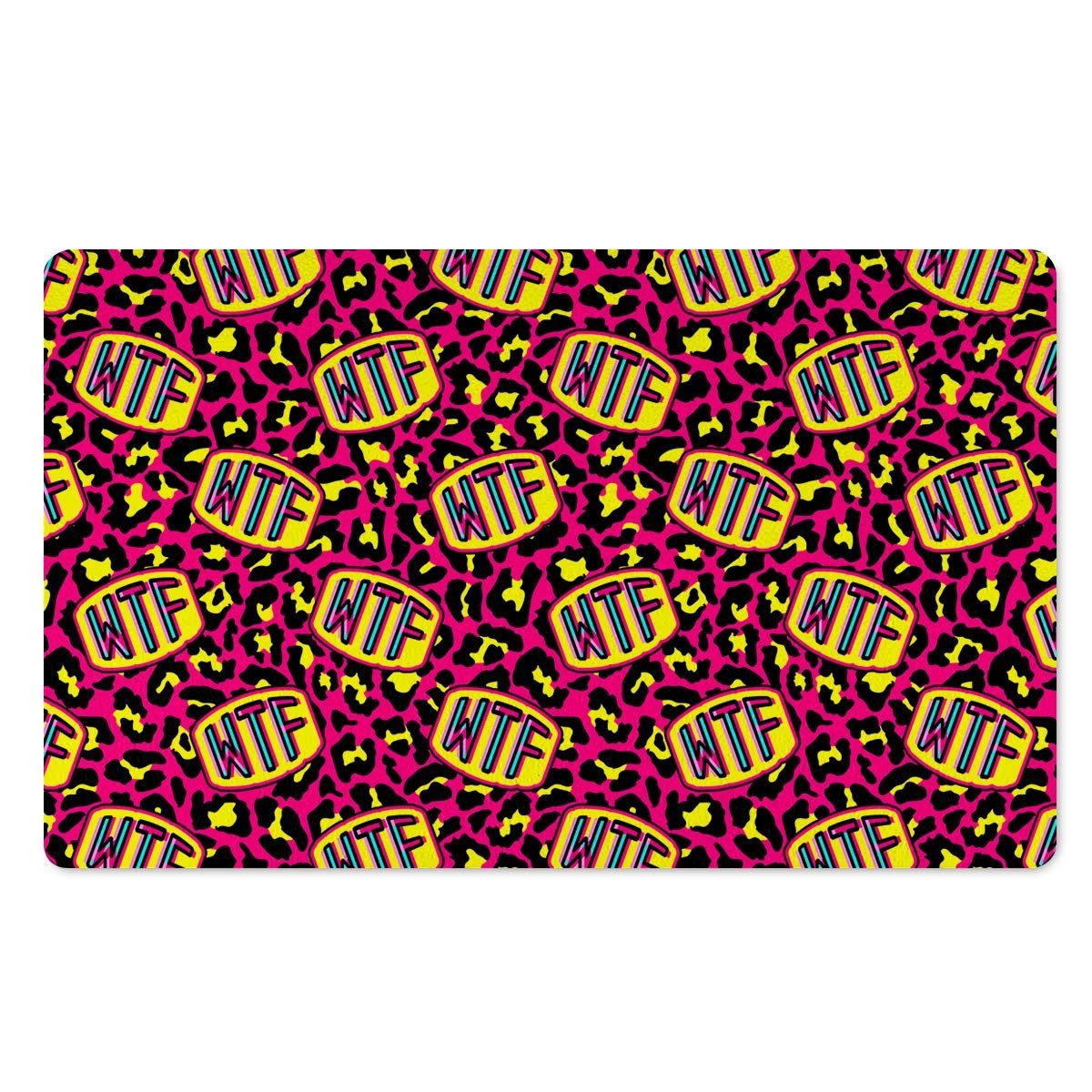 WTF Cheetah Hiphop Graffiti Print Door Mat-grizzshop