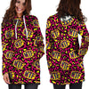 WTF Cheetah Hiphop Graffiti Print Hoodie Dress-grizzshop