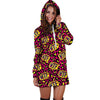 WTF Cheetah Hiphop Graffiti Print Hoodie Dress-grizzshop