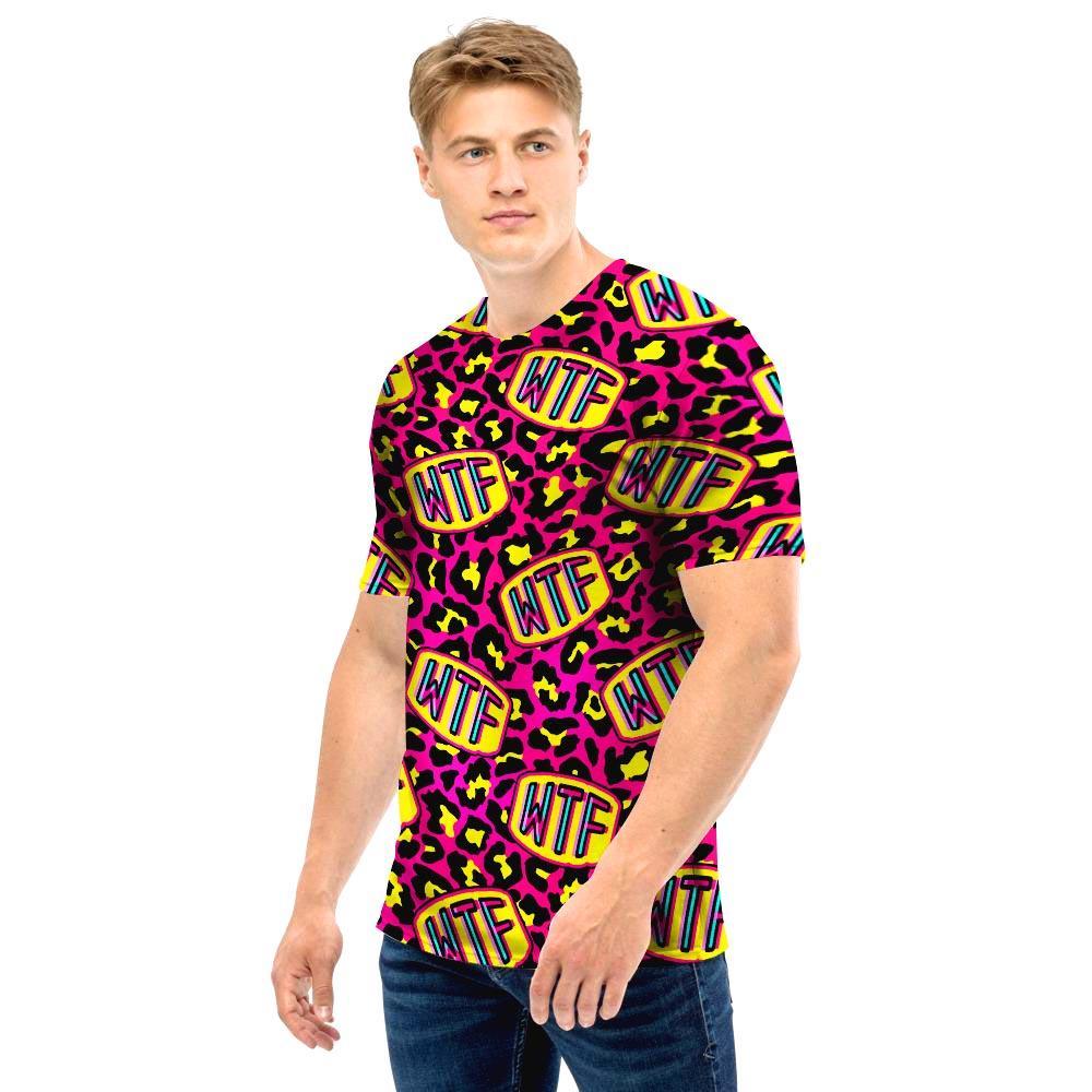 WTF Cheetah Hiphop Graffiti Print Men T Shirt-grizzshop