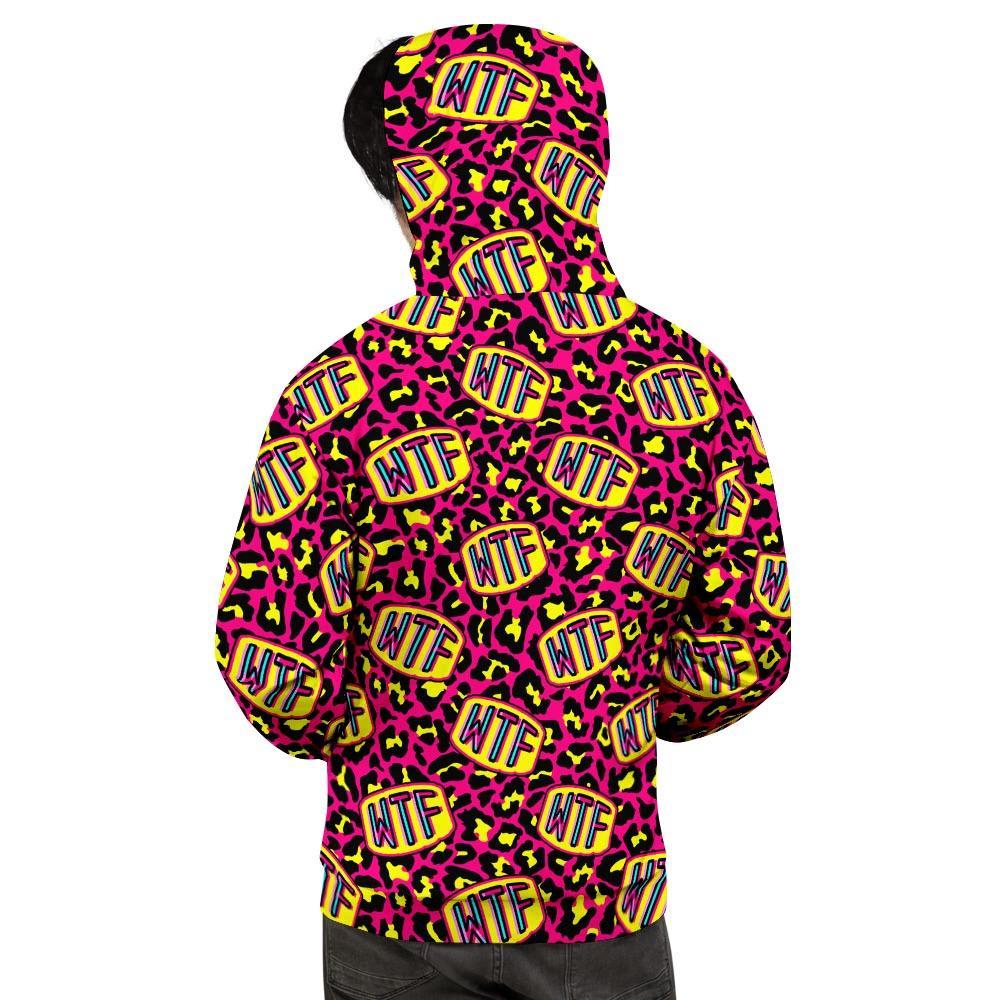 WTF Cheetah Hiphop Graffiti Print Men's Hoodie-grizzshop