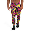 WTF Cheetah Hiphop Graffiti Print Men's Joggers-grizzshop