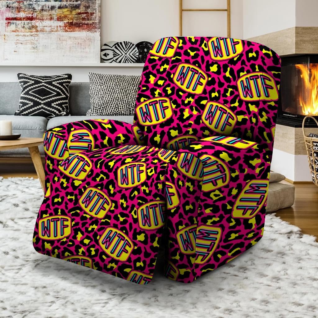 WTF Cheetah Hiphop Graffiti Print Recliner Cover-grizzshop