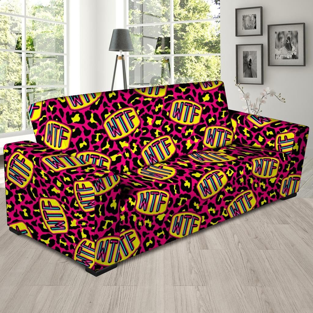 WTF Cheetah Hiphop Graffiti Print Sofa Cover-grizzshop