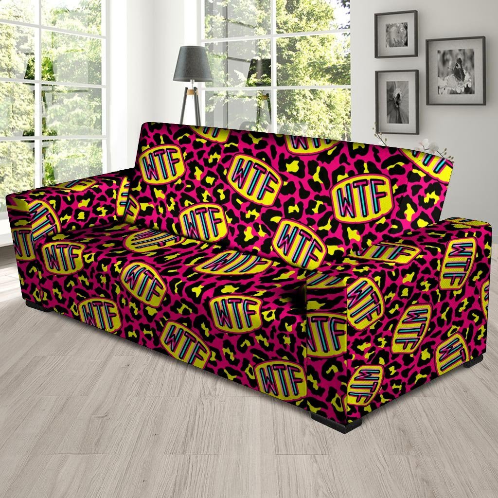 WTF Cheetah Hiphop Graffiti Print Sofa Cover-grizzshop