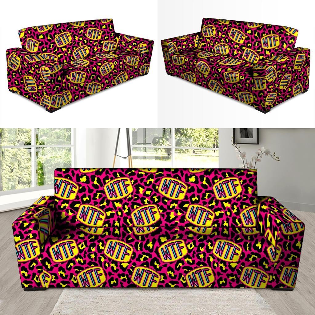 WTF Cheetah Hiphop Graffiti Print Sofa Cover-grizzshop