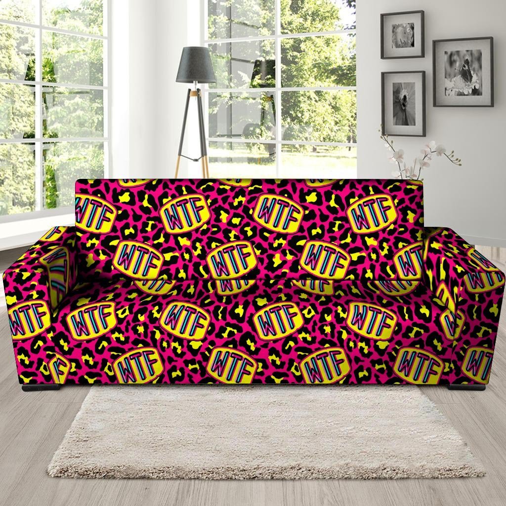 WTF Cheetah Hiphop Graffiti Print Sofa Cover-grizzshop