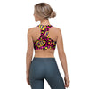 WTF Cheetah Hiphop Graffiti Print Sports Bra-grizzshop