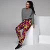 WTF Cheetah Hiphop Graffiti Print Women's Joggers-grizzshop