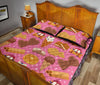 Waffle Dessert Pattern Print Bed Set Quilt-grizzshop