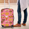 Waffle Dessert Pattern Print Luggage Cover Protector-grizzshop