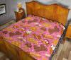 Waffle Dessert Pattern Print Quilt-grizzshop