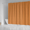 Waffle Pattern Print Bathroom Shower Curtain-grizzshop