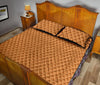 Waffle Pattern Print Bed Set Quilt-grizzshop