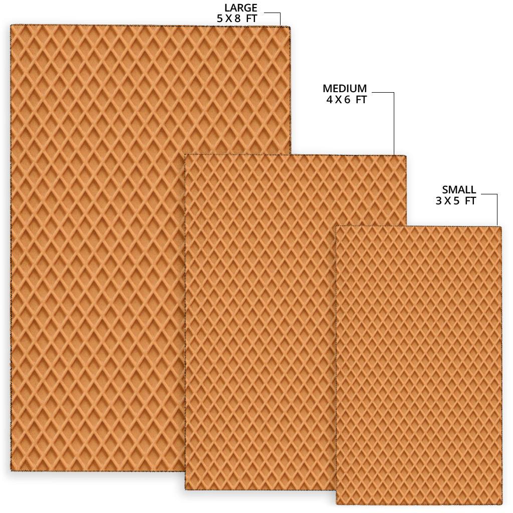 Waffle Pattern Print Floor Mat-grizzshop