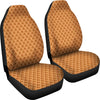 Waffle Pattern Print Universal Fit Car Seat Covers-grizzshop