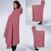 Waffle Pink Pattern Print Hooded Blanket-grizzshop