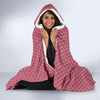 Waffle Pink Pattern Print Hooded Blanket-grizzshop