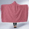 Waffle Pink Pattern Print Hooded Blanket-grizzshop