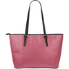 Waffle Pink Pattern Print Leather Tote Bag-grizzshop