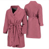 Waffle Pink Pattern Print Men Long Robe-grizzshop