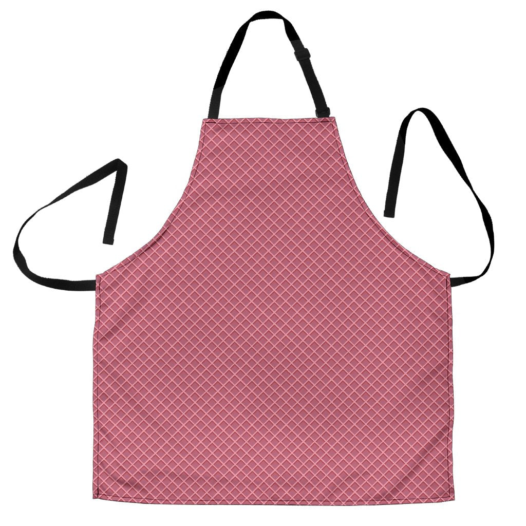 Waffle Pink Pattern Print Men's Apron-grizzshop