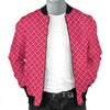 Waffle Pink Pattern Print Men's Bomber Jacket-grizzshop