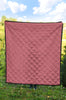 Waffle Pink Pattern Print Quilt-grizzshop