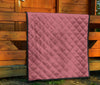 Waffle Pink Pattern Print Quilt-grizzshop