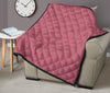 Waffle Pink Pattern Print Quilt-grizzshop