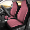 Waffle Pink Pattern Print Universal Fit Car Seat Covers-grizzshop