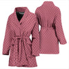 Waffle Pink Pattern Print Women Long Robe-grizzshop