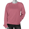 Waffle Pink Pattern Print Women's Sweatshirt-grizzshop