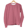 Waffle Pink Pattern Print Women's Sweatshirt-grizzshop